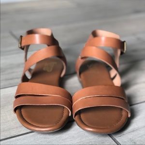 Tan Leather Gladiator Sandals